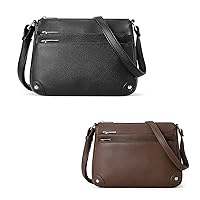 WESTBRONCO Crossbody Bags for Women, Medium Size Shoulder Handbags, Satchel Purse with Multi Zipper Pocket Black