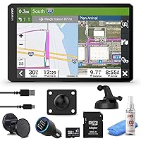 Garmin Dezl OTR1010, Extra-Large, Easy-to-Read 10 GPS Truck Navigator, Custom Truck Routing, Birdseye Satellite Imagery with 8GB Micro SD Card, USB Car Adapter & 6Ave Cleaning Kit