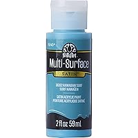 FolkArt Multi-Surface Acrylic Craft Paint, Hawaiian Surf 2 fl oz Premium Multi-Surface Satin Finish Paint, Perfect For Easy To Apply DIY Arts And Crafts, 36262