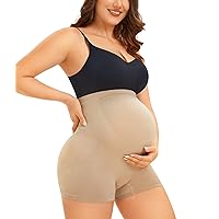 Maternity Shorts Shapewear Pregnancy Panties High Waist Maternity Underwear Over Bump for Dresses Baby Shower