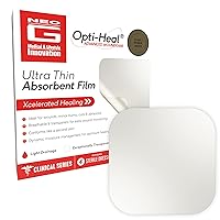Neo G Opti-Heal Ultra Thin Absorbent Film - Large Hydrocolloid Bandages for Wounds, Minor Burns, Bedsore Wound Care, Cuts - Flexible, Breathable, Waterproof - Transparent Film Dressing - 4 Pack