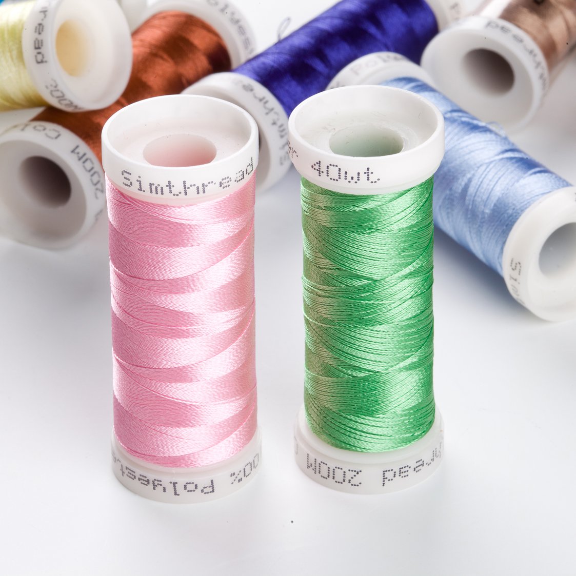 Simthread 63 Brother Spools 330 Yards Polyester Embroidery Machine Thread for Brother Babylock Janome Singer Pfaff Husqvarna Bernina Machines