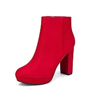DREAM PAIRS Women's Stomp High Heel Ankle Boots