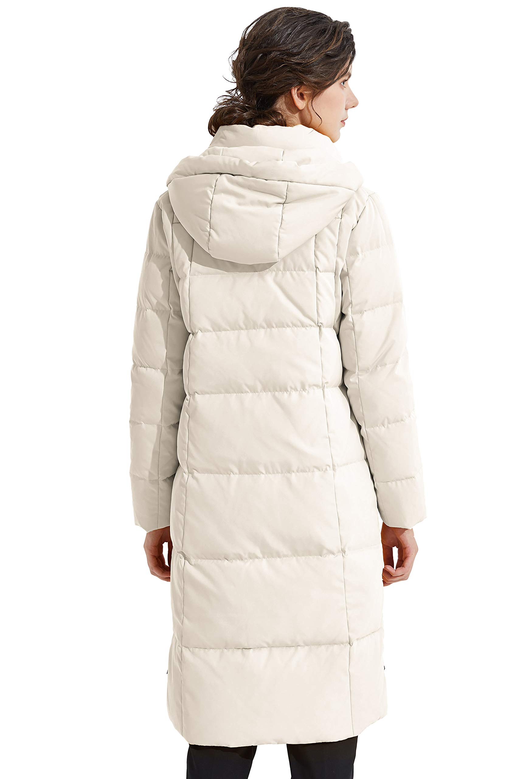 Orolay Women's Thickened Down Jacket Long Winter Coat Hooded Puffer Jacket