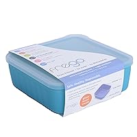 Award-Winning Plastic-Free Glass and Silicone Food Container | 4 Cups | Blue