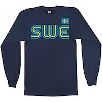 Threadrock Men's Sweden Athletic Retro Series Long Sleeve T-Shirt