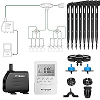 VIVOSUN Professional Automatic Drip Irrigation Kits, 15W Output, All in One Professional Grow Kit- Includes Pump, Timer and Regulator, 8 Pots Garden Plant Watering System, Plant Waterer Indoor Outdoor