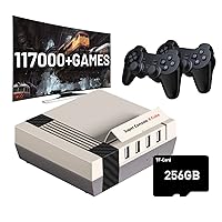 Kinhank 117000+ Retro Game Console,Super Console X Cube Mini Classic Video Games, Gaming Systems for TV,Plug and Play,Compatible with 70+ Emulators,Dual System 4K HD/AV Output 256G