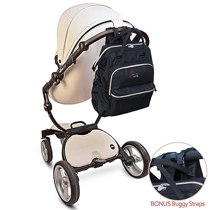 Premium Diaper Bag Backpack by Liname - Extra-Wide Zip Opening, Large Capacity & Stylish Design - Includes Bonus Stroller Straps & Waterproof Changing Pad - Easy to Clean and Looks Great