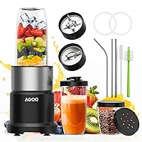 Blender for Shakes and Smoothies, 850W Portable Countertop Blenders for Kitchen, 17 Pcs Smoothie Maker Blender and Grinder Set with 6-Edge Blade, To Go Cup, Personal Blender for Juices, Ice, Food Prep