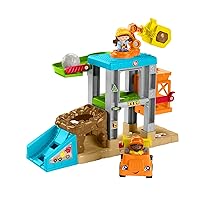 Fisher-Price Little People Load Up Construction Site Playset with Music, Sounds and Toy Dump Truck for Toddlers and Preschool Kids
