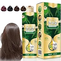 Plant Bubble Hair Dye Shampoo,Natural Plant Extract Bubble Hair Dye,Household Easy-to-wash Hair Washing Color Cream,Hair Dye Shampoo for Women Men (Coffee)