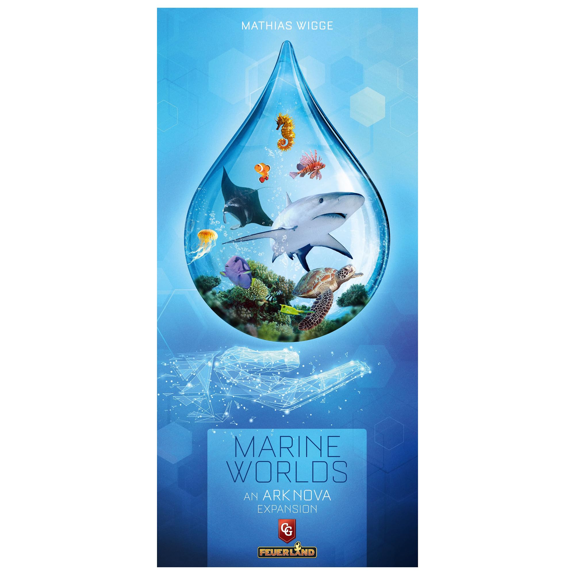 Capstone Games: Ark Nova: Marine Worlds Strategy Board Game Expansion - Introduces Sea Animals Into Your Zoo, 1-4 Players, Ages 12+