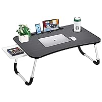 Laptop Bed Desk Table Tray Stand with Cup Holder/Drawer for Bed/Sofa/Couch/Study/Reading/Writing On Low Sitting Floor Large Portable Foldable Lap Desk Bed Trays for Eating and laptops(blackwalnut)