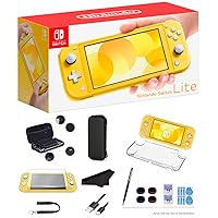 Newest Nintendo Switch Lite - Yellow Game Console, 5.5” LCD Touch 1280x720 Screen, Built-in +Control Pad, WiFi, Bluetooth with GalliumPi 10-in-1 Bundle