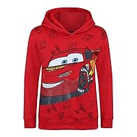 Disney Cars Lightning McQueen Boys’ Hoodie for Toddler, Little and Big Kids – Red