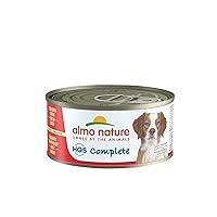 almo nature HQS Complete Chicken Stew with Beef & Carrot in Gravy, Grain Free, Additive Free, Adult Dog Canned Wet Food, Shredded 24 x 5.5oz