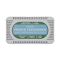 Litepak Fridge Deodorizer & Odor Eliminator - More Powerful Than Baking Soda - Bamboo Activated Charcoal Bags Odor Absorber For Refrigerator or Freezer (1 Pack)