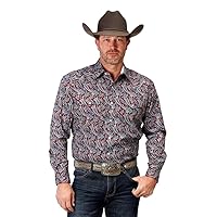 ROPER Western Shirt Mens L/S Red River Paisley 03-001-0225-2027 RE