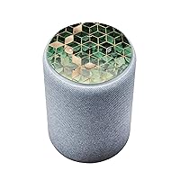 Head Case Designs Officially Licensed Elisabeth Fredriksson Leaves and Cubes Sparkles Matte Vinyl Sticker Skin Decal Cover Compatible with Amazon Echo Plus (2nd Gen)