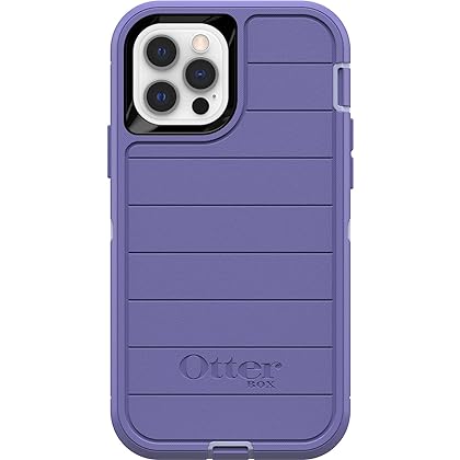 OtterBox Defender Series Case for iPhone 12 & iPhone 12 Pro (Only) - Holster Clip Included - Microbial Defense Protection - Non-Retail Packaging - Mountain Majesty (Purple)