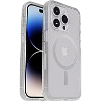 OtterBox Symmetry Series+ iPhone 14 Pro Case - Non-Retail Packaging - Stardust Clear Sparkles, Apple Phonecase, Ultra Slim, Raised Screen Bumper, Strong MagSafe Wireless Charging Compatible
