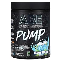 ABE Zero Stim Pre-Workout for Explosive Focus, Energy, and Muscle Pumps | Blue Razz | 40 or 20 Servings | Stimulant-Free Formula | Citrulline Malate, Creatine, Beta-Alanine