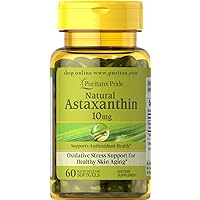 Natural Astaxanthin 10 mg-60 Softgels