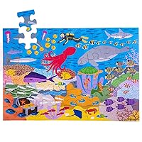 Bigjigs Toys Children's Wooden Under The Sea Floor Jigsaw Puzzle (48 Piece)