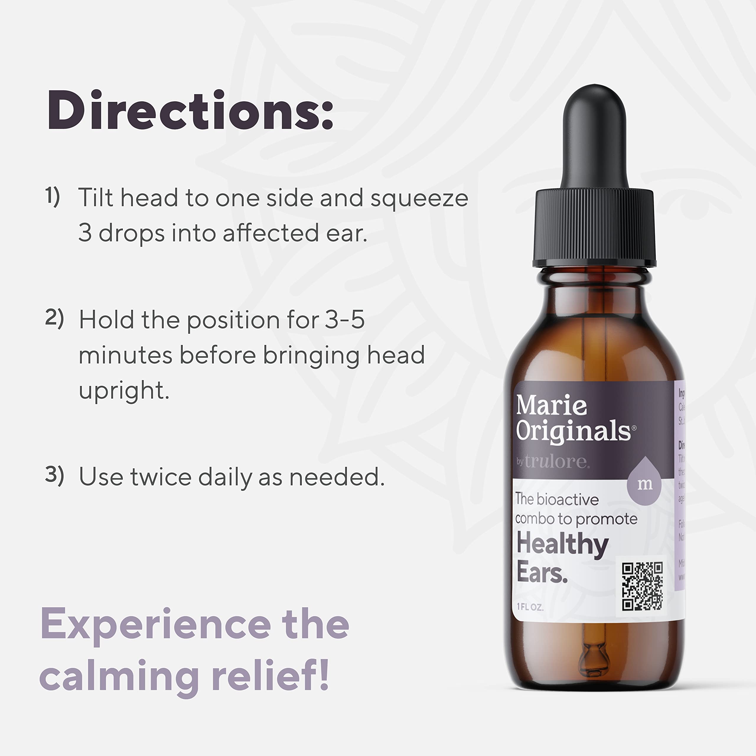 Organic Ear Oil for Earache Irritation, All Natural Eardrops for Infection Prevention, Swimmer's Ear and Wax Removal - Kids, Adults, Baby, Dog Earache Remedy - with Mullein, Garlic | Marie Originals