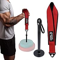 Arm Wrestling Training Strap Belt Hand Grip Arm Finger Forearm Exerciser Strengthener for Cable Machine and Free Weight