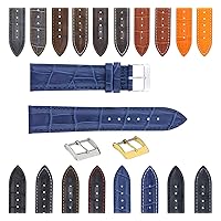 17-24mm Genuine Leather Watch Band Strap Compatible with Mens Movado Watch