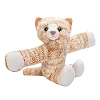 Wild Republic Huggers Tabby Cat Plush Toy, Slap Bracelet, Stuffed Animal, Kids Toys, 8
