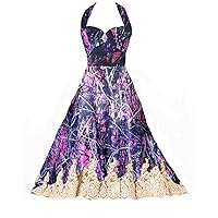 Camo and Lace Mother of The Bride Dresses Wedding Guest Evening Dress Knee Length