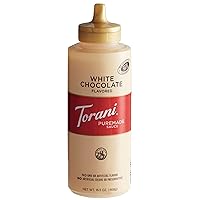 Torani Puremade Sauce, White Chocolate Flavor, Squzzee Bottle, GMO Free & Gluten Free, 16.5 Oz. 468g