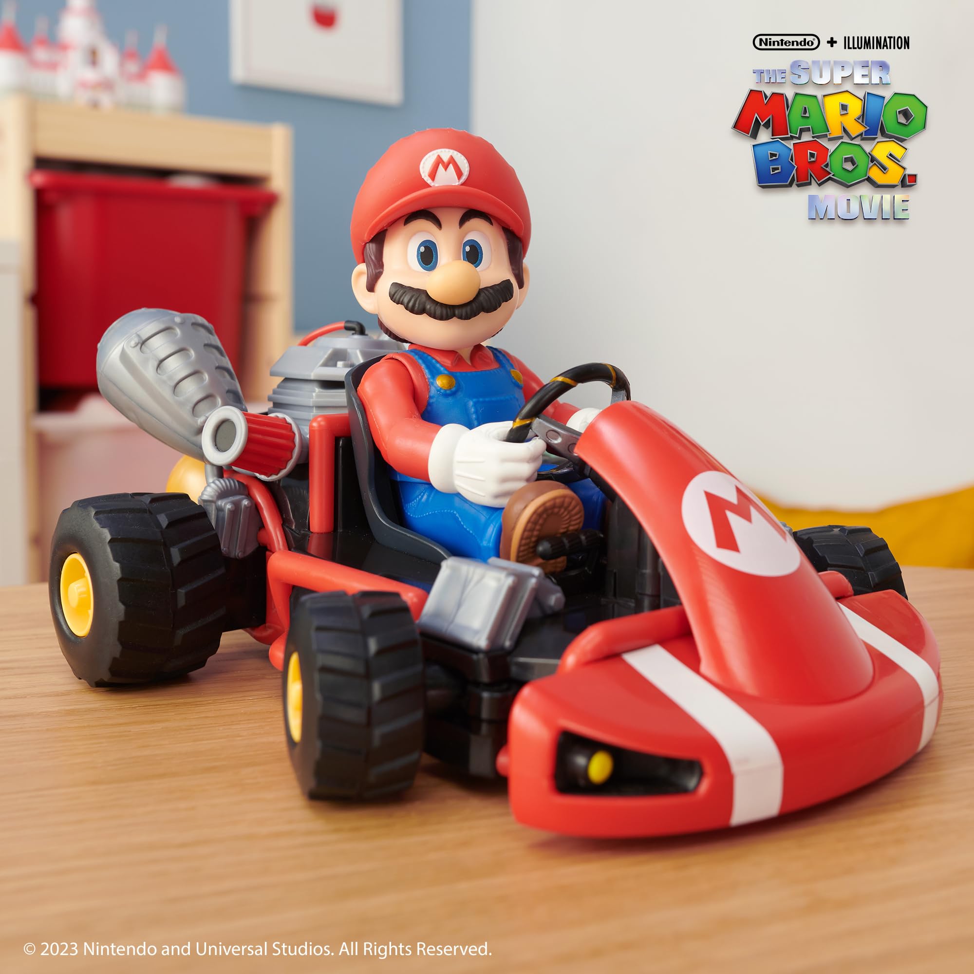 Nintendo Mario Rumble Kart RC Racer 2.4Ghz, with full function steering create 360 spins, whiles and drift! - Up to 100 ft. Range - For Kids ages 4+