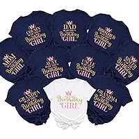 Personalized Family Birthday Group Shirts,Boy Girl Dad Mom Brother Sister Uncle Aunt Cousin Grandma Birthday Personalized Text Group Shirt
