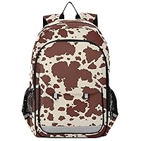 ALAZA Cow Leather Skin Brown Backpack Cycling, Running, Walking, Jogging