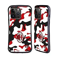Officially Licensed AC Milan Camouflage Crest Patterns Hybrid Case Compatible with Apple iPhone 15 Pro Max