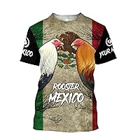 Personalized Rooster 3D All Over Print T-Shirt, Custom Short Sleeve Tees Full Size S-5XL Series 18