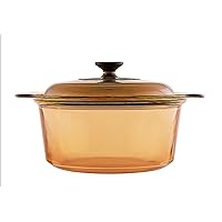 Visions 3.5 Litre Pyroceram Glass Stockpot with Glass Cover, Amber