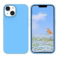GUAGUA Compatible with iPhone 14 Case, iPhone 14 Silicone Case, Soft Gel Rubber Slim Lightweight Microfiber Lining Cushion Texture Cover Shockproof Protective Phone Case for iPhone 14 6.1'', Blue