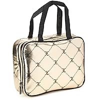 Juicy Couture Women's Cosmetics Bag - Hanging Travel Makeup and Toiletries Weekender Bag, Size One Size, Lattice Logo Print