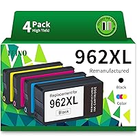 TEINO 962XL Ink Cartridges Combo Pack for HP Printers Remanufactured Replacement for HP 962XL 962 XL Ink for HP OfficeJet Pro 9010 9015 9018 9020 9025 9015e 9025e 9018e (Black Cyan Magenta Yellow)