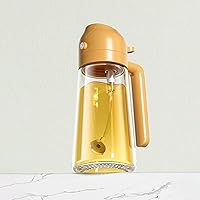 2 In 1 Oil Dispenser and Oil Sprayer, Yerba Mate Oil Sprayer for Cooking, Olive Oil Dispenser and Oil Sprayer (Orange)