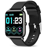 Smart Watch, Fitness Tracker with Heart Rate Monitor, Blood Pressure, Blood Oxygen Tracking, 1.4 Inch Touch Screen Smartwatch Fitness Watch for Women Men Compatible with Android iOS