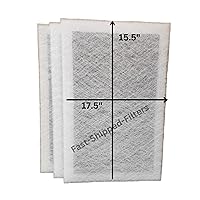 Fast-Shipped-Filters 3 Pack 20 x 20 x 1 Micro Power Guard Air Cleaner Replacement Filter Pads White (Actual filter size is 18.5 x 17.5)