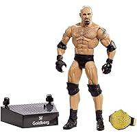 WWE Entrance Greats Goldberg Elite 6-inch Action Figure with Entrance Ramp, Button-activated Music & Iconic WCW Championship Accessory, Ages 8 and Older