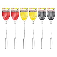 Enoz Flyswatter, Rids Home and Garden of Pests, Multicolor, Heavy Duty with Vented Design, Easy to Use, Pack of 12