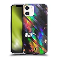 Head Case Designs Thinking Space Iridescent Typography Soft Gel Case Compatible with Apple iPhone 12 Mini